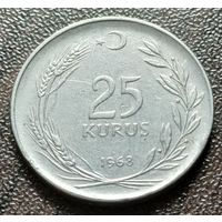 Турция 25 курушей, 1968    ( 2-8-5 )