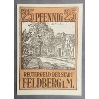 Нотгельд Фельдберг 25 пфеннигов 1922 год. Веймарская республика.