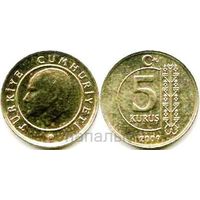 Турция 5 курушей 2009, 2014, 2015, 2018 - на выбор