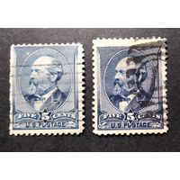 США \а2\ 1888. Персоналии. Президент США \Sc216\оттенки цвета