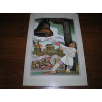 Живопись Москва 2 Семенов 1978 год Пожар Колокол Большой формат чистая