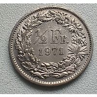 Швейцария 1/2 франка, 1971  1-1-37