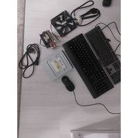 Клавиатуры, мышка, шнуры, DVD с рубля