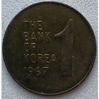 Южная Корея 1 вона 1967 г.
