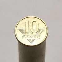 Литва 10 центов 2008