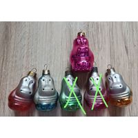 Елочные игрушки, стекло, бегемот