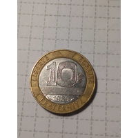 10 франков Франция 1989 год