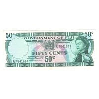 Фиджи 50 центов 1971 года. Тип P 64a. Подпись Barrett. Состояние VF+