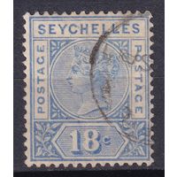 65.BrKSe. Великобритания. Колонии. Сейшельские острова. Виктория. Стандарт. 18C. 1897 г. Mi.#23.