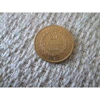 20 франков ,  Франция , 1890 г.