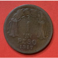 Чили 1 песо 1947г.