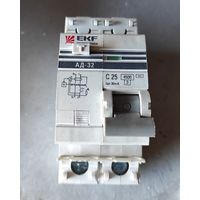 Дифф. автомат 2п АД-32-25А/30мА тип АС (C) 4,5кА EKF