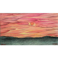 Закат (3), пастель, бумага, 2007, Котов Олег