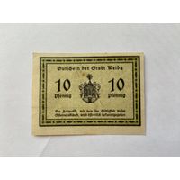 Нотгельд 10 пфеннигов Вейба. Веймарская республика - 1602
