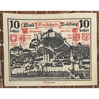 Нотгельд Австрия Зальцбург 10 геллеров 1920 год