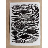 О-10. ПОДПИСАННАЯ ОТКРЫТКА. ГЕРМАНИЯ. РЫБЫ. ХУДОЖНИК ЭЛИС ПЕТТУЛЛО.