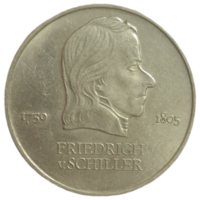 20 марок  1972 Фридрих фон Шиллер