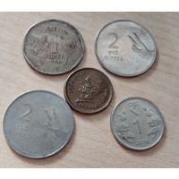Лот монет Индии. 5 штук
