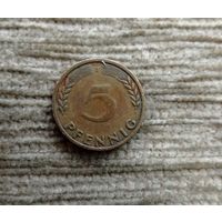Werty71 Германия ФРГ 5 пфеннигов 1949 J