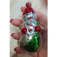 Елочные игрушки, стекло, снеговик