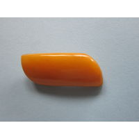 Крупная 5,5* 2,2 см . брошь . Королевский янтарь СССР