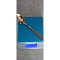 Ложка чайная с рубля. Серебро 875гр 22.77гр. Позолота. Эмаль. Ленинград.