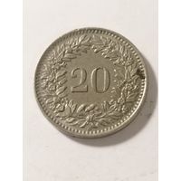 Швейцария 20 раппен 1963