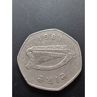 Ирландия 50 пенсов 1981
