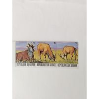 Гвинея  1977 3м сцепка  дикие животные