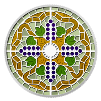 Канада 20 долларов 2014г. Знаменитые витражи "Витраж Замка Каса Лома". Монета в капсуле; подарочном футляре; номерной сертификат; коробка. СЕРЕБРО 31,39гр.(1 oz).