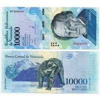Венесуэла. 10000 боливаров (образца 2017 года, P98b, UNC)