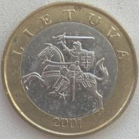 Литва 2 лита 2001 г.