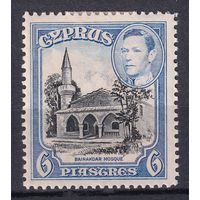 110.BrK. Великобритания. Колонии. Кипр. Георг VI. Архитектура и пейзажи. 1938 г. 6P. Mi.#149.