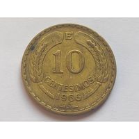 Чили 10 сентесимо 1966 г. Кондор.