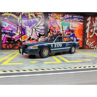 Коллекционная модель 1/64 Rollin Ford Crown Victoria blue NYPD Auxiliary