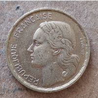 Франция 20 франков, 1953 г., без отметки мд., КМ# 917