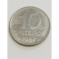 Бразилия 10 крузейро 1984