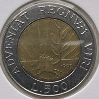 Сан-Марино 500 лир 1993 г. В холдере