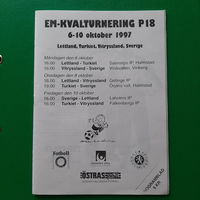 1997.10.06-10. Отборочный групповой турнир Чемпионата Европы U18. Швеция.