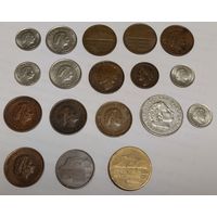 Лот монет Скандинавов 18 штук