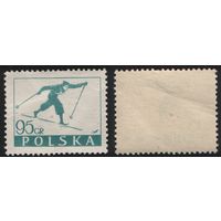 Польша (Mi)PL832 памятная 95 грош 1953 год сер.(Зимний спорт) - Лыжник (MNH) (a1-01 ТОРГ/ВАША ЦЕНА