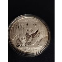 Китай 10 юаней 2012 Панда СЕРЕБРО