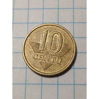 10 центов Литва 1998 год