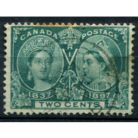 Канада - 1897г. - 60 лет правления королевы Виктории, 2 с - 1 марка - гашёная [Mi 40]. #3-WB-72-A-1