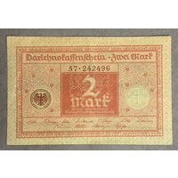 Банкнота 2 марки 1920 год. Веймарская республика.