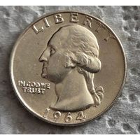 США 25 центов 1964