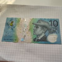 10 долларов Австралии 2017 года .Эндрю Бартон.Полимер.