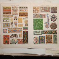 УЗОРЫ 1. 2.     Литография Германия. Гравюра середина 19века 30x24см. РАСПРОДАЖА КОЛЛЕКЦИИ.