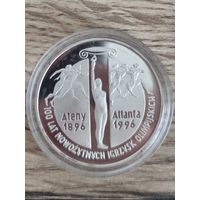 Польша 10 злотых 1995  СЕРЕБРО 925 16,44 грамма (100 лет Олимпийским Играм) С 1 рубля, Без мин.цены!!!