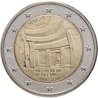 2 евро 2022 Мальта Храм Хал-Сафлиени UNC из ролла